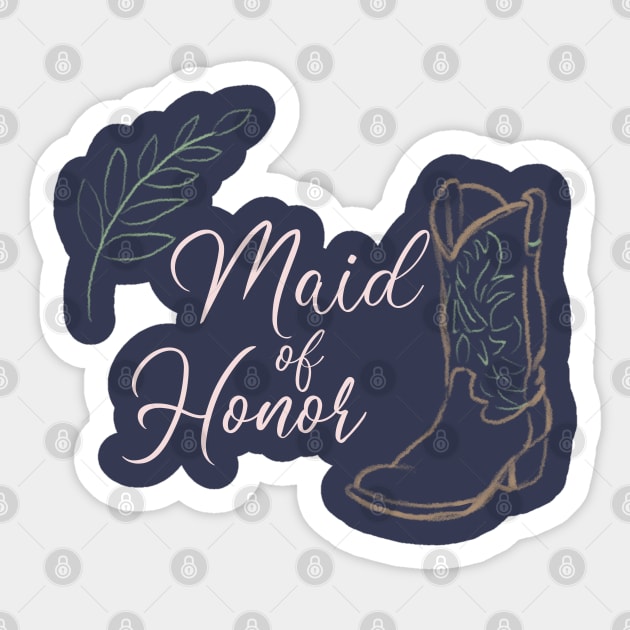 Maid of Honor Sticker by cowboyknees